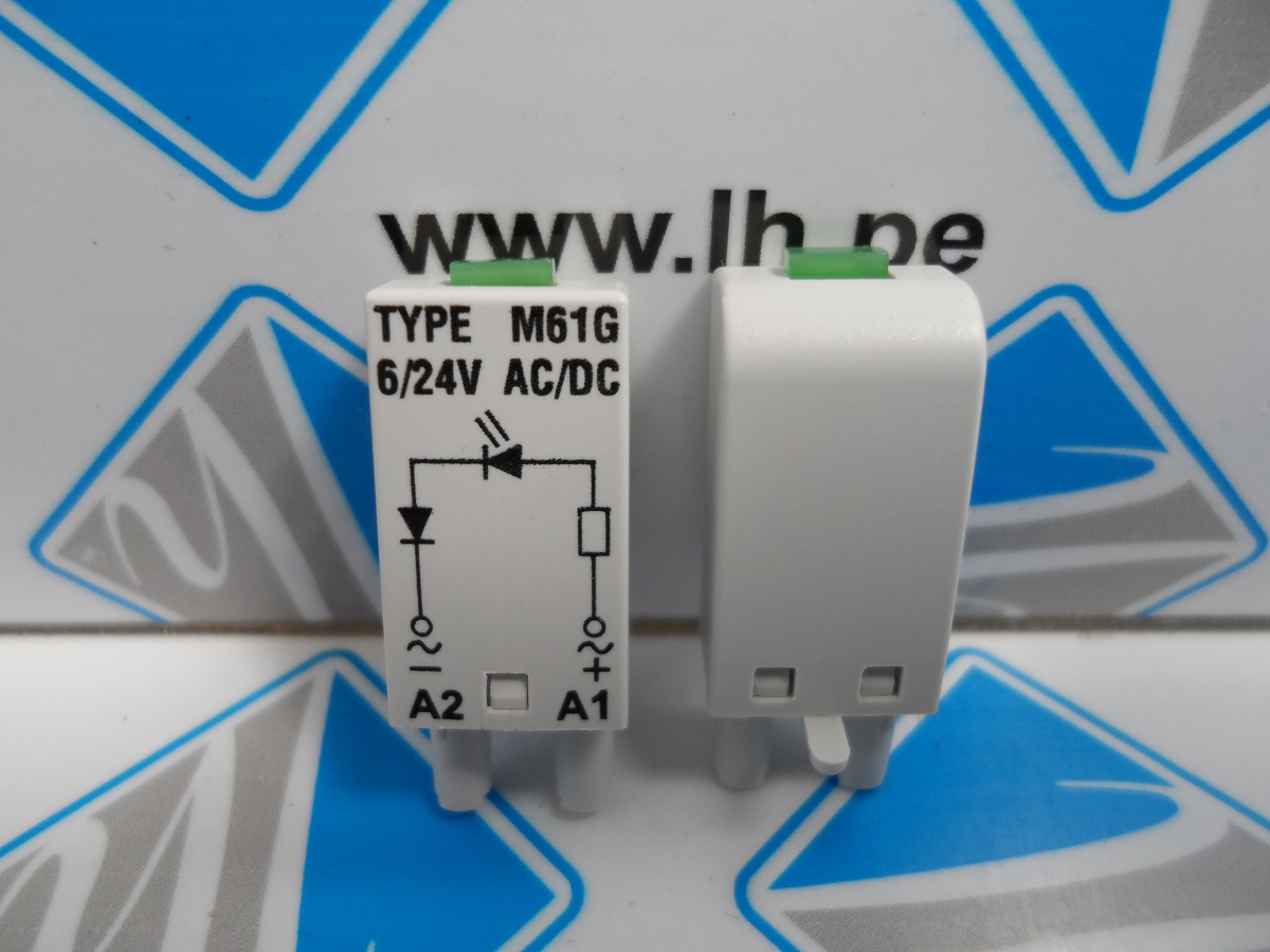 M61G       Módulo de señalización 6/24VDC, 6/24VAC Montaje: soporte; Señalización: LED